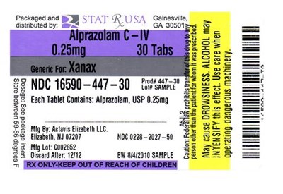 Label Image (Alprazolam  25mg Label)